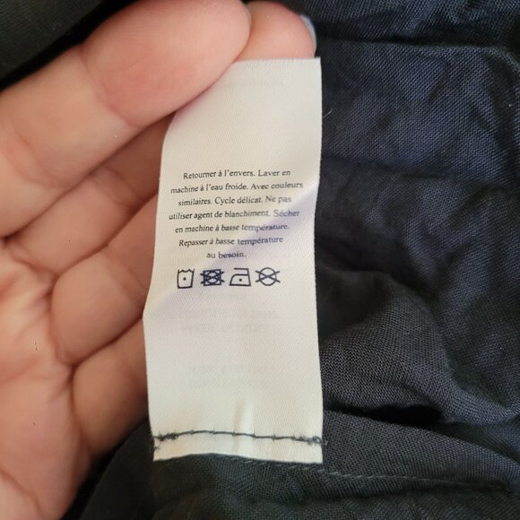 Faherty **Floral Prairie Dress** 100% Viscose Midnight Blue L - Picture 13 of 13